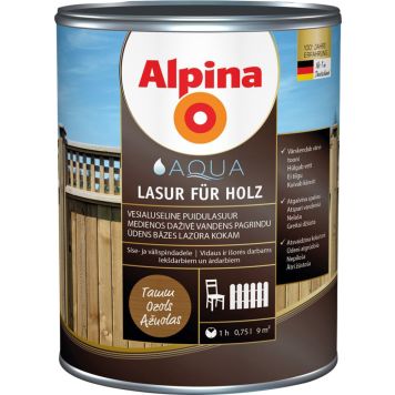 Puidulasuur Alpina Aqua Lasur Für Holz 0,75 l tamm