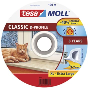 Aknatihend tesamoll® Classic D-profile 2 x 50 m valge