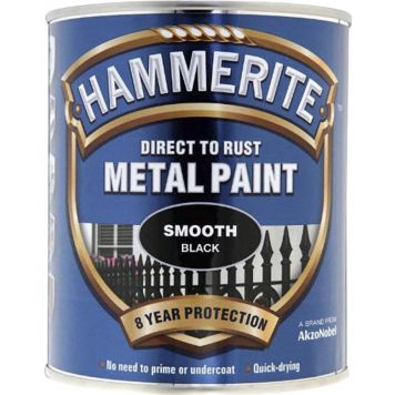 Metallivärv Hammerite Smooth 250 ml must