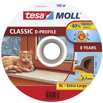Aknatihend tesamoll® Classic D-profile 2 x 50 m pruun