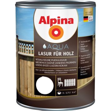 Puidulasuur Alpina Aqua Lasur Für Holz 2,5 l värvitu