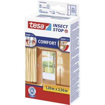 Putukavõrk uksele tesa® Insect Stop Comfort 2 x 0,65 x 2,5 m, valge