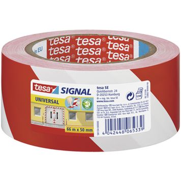 Ohuteip tesa® Signal Universal 66 m x 50 mm punane/valge