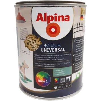 Vesialuseline emailvärv Alpina Aqua Universal 0,7 l läikiv valge