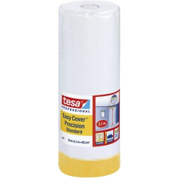 Kaitsekilega maalriteip tesa® Easy Cover Precision 33 x 2,1 m