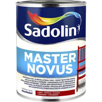 Puit- ja metallpinna värv Sadolin Master Novus BW läikiv valge 1 l