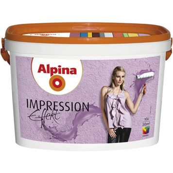Struktuurvärv Alpina suureteraline Effekt Impression Base 10 l, valge