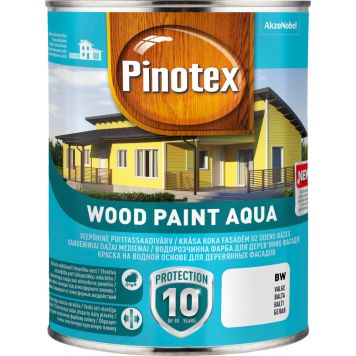 Puitfassaadivärv Pinotex Wood Paint Aqua 1 l, valge