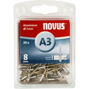 Alumiinium needid Novus A3 x 8 mm 30 tk