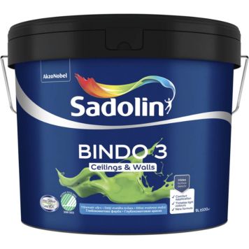 Lae- ja seinavärv Sadolin Bindo 3 BW valge 9 l