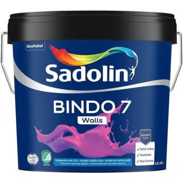 Seinavärv Bindo 7 Sadolin BW 4,5 l, valge