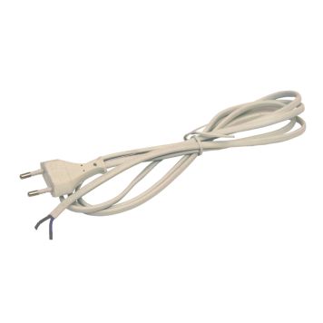 Pistikuga juhe maanduseta 2 m valge