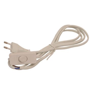 Lülitiga juhe 3 m valge