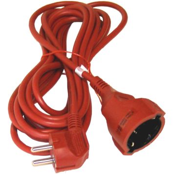 Pikendusjuhe maandusega 5 m punane