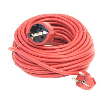 Pikendusjuhe maandusega 15 m punane