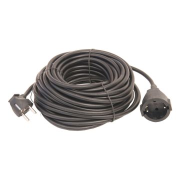 Pikendusjuhe maandusega 25 m must