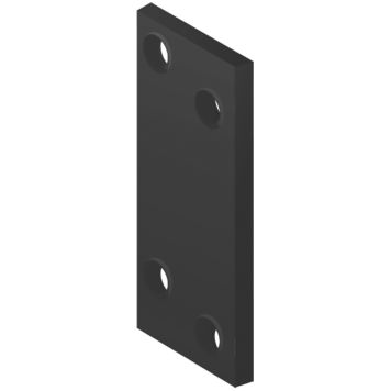 Naelutusplaat Arras 120 x 40 mm must