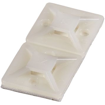 Kaablisidemealus Haupa 19 x 19 mm, 100 tk, valge