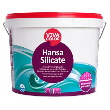 Silikaatvärv krohvfassaadile Vivacolor Hansa Silicate SA valge 9 l