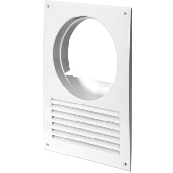 Ventilatsiooniava kate Europlast valge ⌀ 125 mm