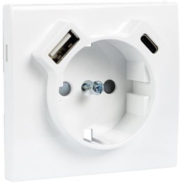 Maandusega pesa Efapel Apolo USB A+C valge