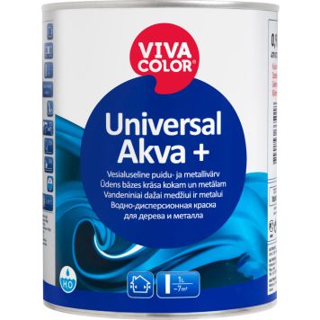 Veepõhine akrülaatvärv Universal Akva +, 0,9 l