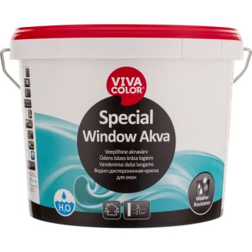 Aknavärv Vivacolor Special Window Akva A valge 3 l