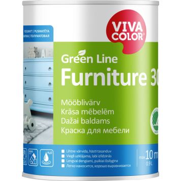 Mööblivärv Vivacolor Green Line Furniture 30 A valge 0,9 l