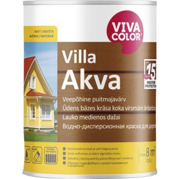 Puitmajavärv Vivacolor Villa Akva 0,9 l, valge