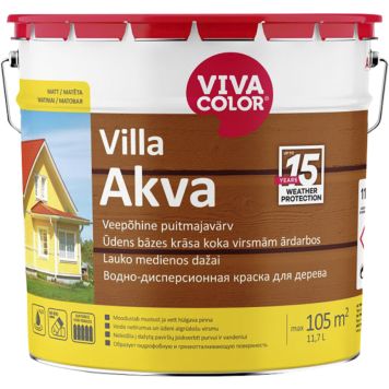 Puitmajavärv Vivacolor Villa Akva A valge 11,7 l