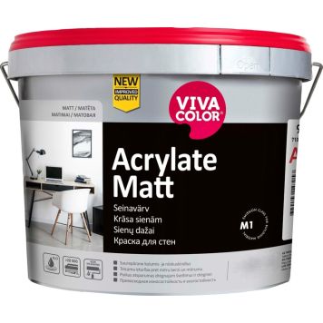 Seinavärv Vivacolor Acrylate Matt A valge 2,7 l