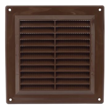 Ventilatsioonirest pruun plastik 15 x 15 cm