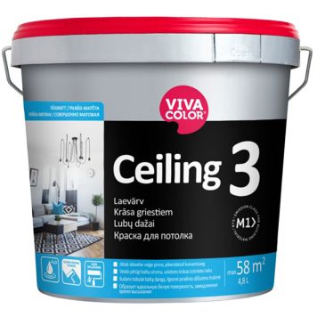 Laevärv Vivacolor Ceiling 3 AP valge 4,8 l