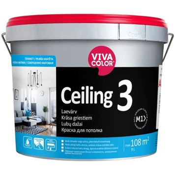 Laevärv Vivacolor Ceiling 3 AP valge 9 l