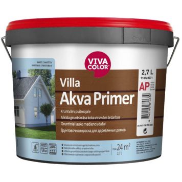 Kruntvärv Vivacolor Villa Akva Primer AP 2,7 l, valge