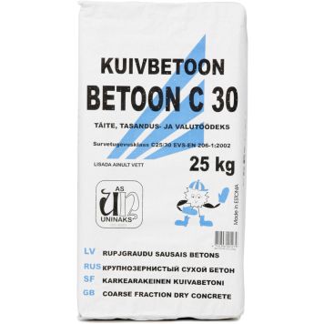 Kuivbetoon Uninaks C30 talvine 25 kg