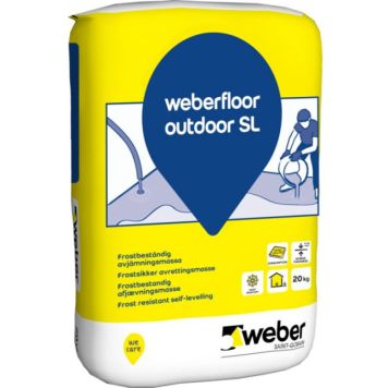 Isevalguv tasandussegu välistingimustesse weberfloor outdoor SL 20 kg