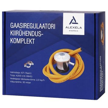 Gaasiregulaatori kiirühenduskomplekt