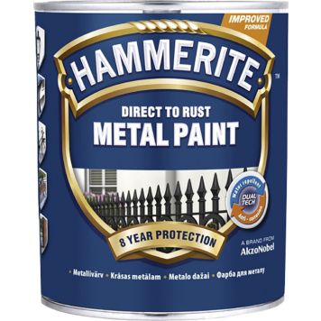 Metallivärv Hammerite Smooth 250 ml valge