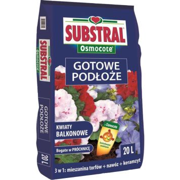 Lillede istutussegu Osmocote-väetisega Substral 20 l