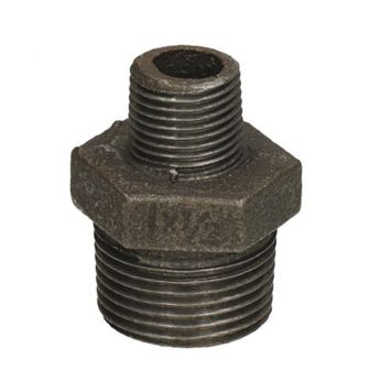 Ahenev kaksiknippel must 1" x 3/4" VK