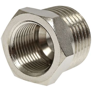 Ülemineku nippel kroomitud 1/2" VK x 3/4" SK