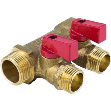 Kuulkraanidega kollektor Aqua Rubinetterie 3/4" x 2 x 1/2"