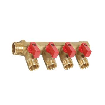 Kuulkraanidega kollektor Aqua Rubinetterie 3/4" x 4 x 1/2"