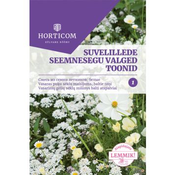 Suvelillede seemnesegu valged toonid Horticom 0,75 g