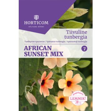 Tiivuline tunbergia Horticom African Sunset Mix 50 seemet