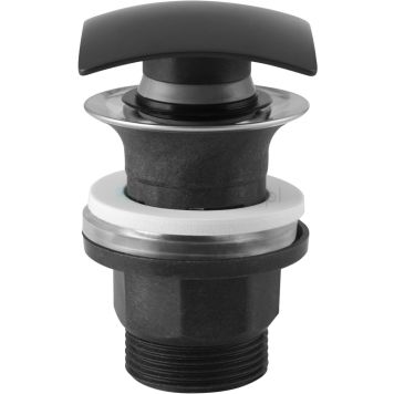 Põhjaklapp Ferro Rotondo Click-clack G5/4 S290BL-B must ülevooluga