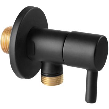 Nurkventiil Ferro Rotondo matt must 1/2" x 3/8"