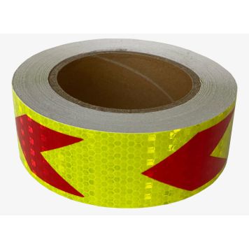 Helkurteip 25 m kollane/punane