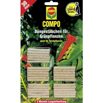 Väetisepulgad rohelistele taimedele Compo 30 tk/lehel